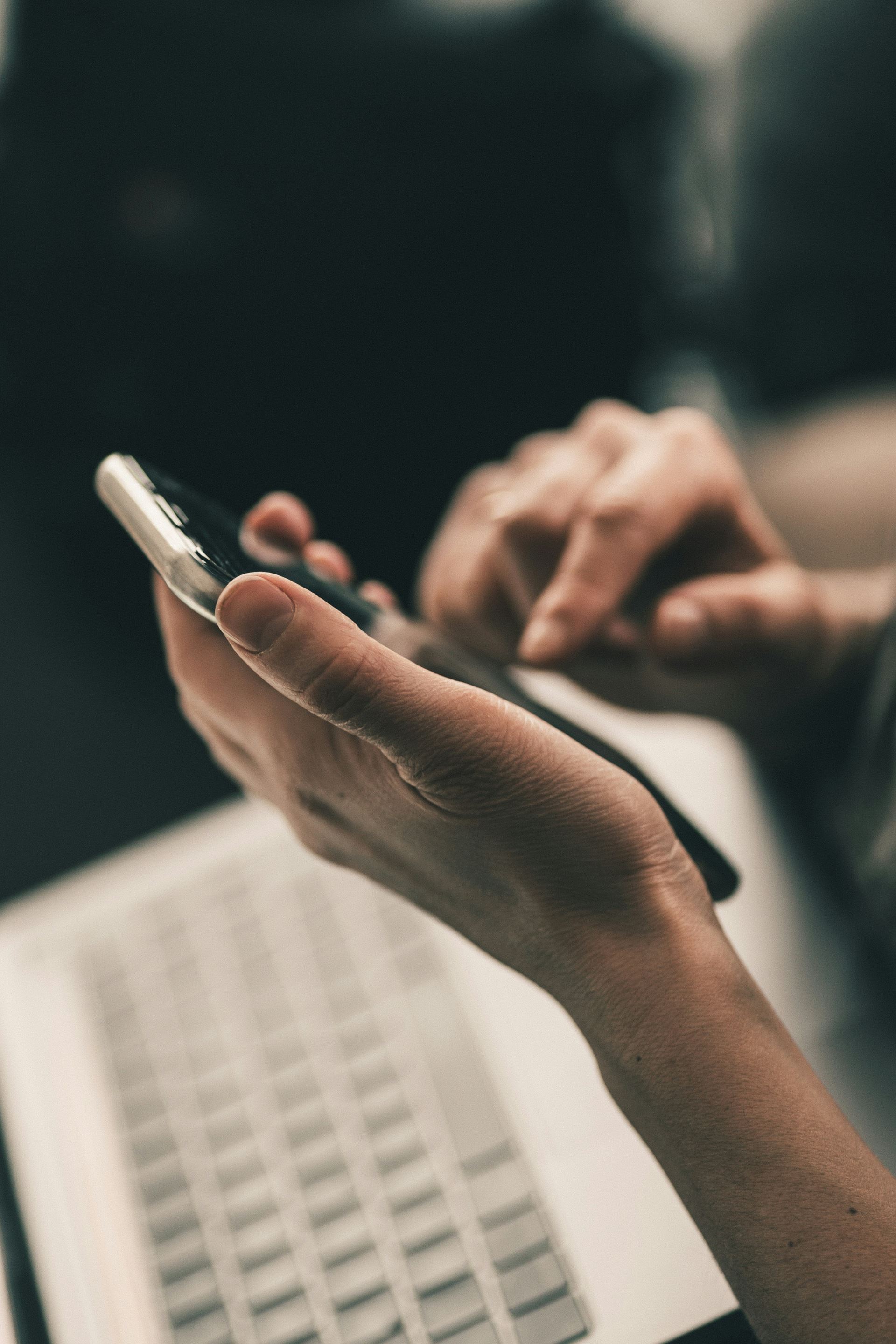 a person with a mobile